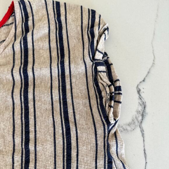 Anthropologie W5 Concepts Cream & Blue Striped Top - L - Picture 3 of 4